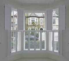May Work Better To Mount Shutters Flush With Molding Bay Window Shutters Traditional Shutters Front Doors With Windows