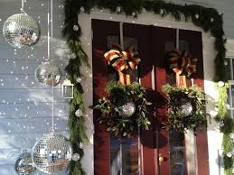 Our Victorian Front Porch Decorated For Christmas A Diy Bow Unique Holiday Decor Outdoor Christmas Decorations Front Porch Decorating