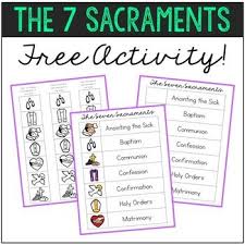 Freebie The Seven Sacraments Matching Activity In 2020 Seven Sacraments Catholic Kids Activities Catholic Homeschool