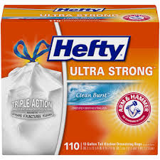 Hefty recycling bags, clear, 30 gallon, 36 count. Hefty Ultra Strong 13 Gal Clean Burst Tall Kitchen Trash Bags 110 Count 00e8840600aa The Home Depot
