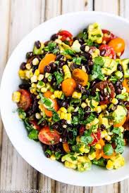 Black Bean Corn Avocado Salsa Corn Tomato Avocado Salsa Salad Recipe Food Recipes Tomato Corn Avocado Salad Salad