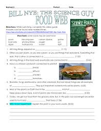This post shares videos for teaching plant and animal cells. Bill Nye Food Web Video Question