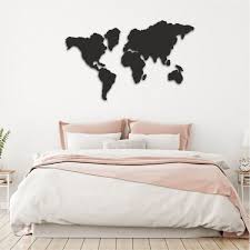 Foram especialmente projetados para permitir que possa personalizar a sua casa ou escritório. Escultura De Parede Em Mdf Mapa Mundi Prego E Martelo