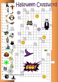 Halloween Crossword For Beginners Halloween Worksheets Halloween Vocabulary Halloween Activities