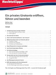 Mein vater ist vor zwei wochen gestorben. Ein Privates Girokonto Eroffnen Fuhren Und Beenden Pdf Kostenfreier Download