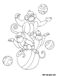 Printable Circus Monkeys Coloring Pages Jpg 718 957 Monkey Coloring Pages Coloring Pages Coloring Books