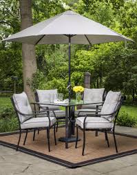 Product title mainstays albany lane outdoor patio 5 piece dining set, black frame and sling, 4 person average rating: Hanover Lavallette 5 Piece Dining Set In Gray With Table Umbrella And Stand See This Great Product This Is An Aff Patio Outdoor Dining Set Patio Dining Set
