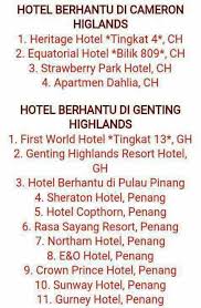 Pulau pinang ke kuala lumpur. Senarai Hotel Berpuaka Korg Informasi Berita Terkini Facebook