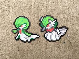 Ralts Kirlia Gardevoir Mega Gardevoir Gallade Mega Gallade Pokemon Perler Bead Fuse Bead 8bit Nintendo Mini Sprite Pokemon Bead Perler Beads Designs Pokemon Perler Beads