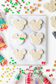 Sugar cookies (1 cookie rolled cookie dough). Mickey Christmas Cookies Cutefetti