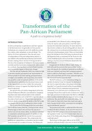 Pdf The Pan African Parliament