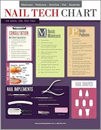 nail tech chart 2 sided laminated quick reference guide for professional nail techs students