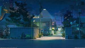 In japan, late night anime (深夜アニメ, shin'ya anime) refers to anime series broadcast on television late at night or in the early hours of the morning, usually between 10 pm and 4 am jst. Hd Wallpaper Japan House Street Artwork Night Anime Wallpaper Flare