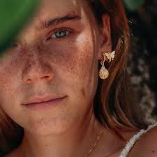 MYEARS Women Clam Shell Earrings Gold Huggie Hoop Dangle Drop 14K Gold  Plated Small Simple Hypoallergenic Everyday Summer Boho Beach Jewelry:  Clothing, Shoes & Jewelry