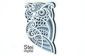 Download 3d Owl Layered Mandala Svg For Cricut Dxf Laser Cut Files