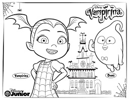 Meet Vee And Demi Her Ghostly Sidekick Download This Fun Coloring Sheet For Your Littl Disney Coloring Pages Halloween Coloring Pages Coloring Pages For Kids
