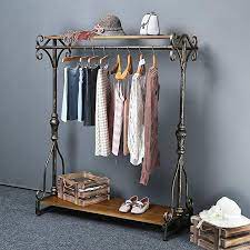 Amazon Com Qianniu Industrial Clothing Rack Display Commercial Grade Heavy Duty Garment Rack Wi Clothing Rack Display Shoe Rack Cloth Industrial Clothing Rack
