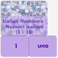 Italian numbers learn how to count in italian, with free audio recording. Italian Numbers Numeri Italiani 1 10 Match The Memory