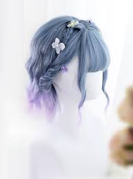 Created by mr_nobody408a community for 7 years. Blue Purple Pink Gradient Short Curly Hair Lolita Wig