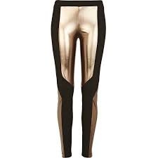 Black And Gold Leggings River Island Gold And Black Treggings 15 Liked On Polyvore Featuring Pants Leggings Bottoms Jeans Gold Tr Black Gold Leggings Treggings Gold Leggings