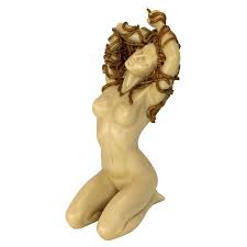 Small Nude Medusa Sculpture Statue Greek Mythology Hair of Snakes Gorgo  Figurine | eBay