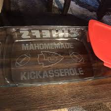 Kansas City Chiefs Gameday Kingdom Kickasserole Pyrex W Lid Kc Etsy In 2020 Gifts For Sports Fans Tailgating Glass Baking Dish