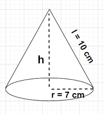 Since v = ( 1 / 3) π r 2 h, we can solve for the radius in this equation. The Radius And Slant Height Of A Cone Are 7 Cm And Class 9 Maths Cbse