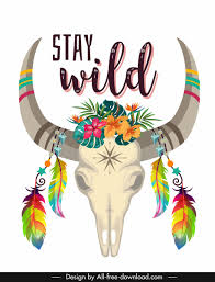 Canvas wall art, framed wall art, photography wall art Tribal Banner Bull Skull Floral Feather Decor Free Vector In Adobe Illustrator Ai Ai Format Encapsulated Postscript Eps Eps Format Format For Free Download 4 69mb
