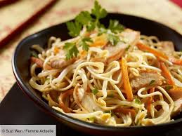 Wok De Nouilles Sautees Au Poulet Recette Recette De Plat Cuisine Asiatique Et Nouilles Au Poulet