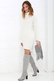 Flash A Smile Cream Turtleneck Sweater Dress Cream Sweater Dress Outfit Turtleneck Sweater Dress Outfit Cream Sweater Dress