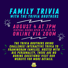 In this list, we've collected trivia questions from all categories, and you'll find the best general trivia questions to. Events Calendar Framingham Public Library