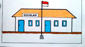 Sekolah belajar pendidikan anak anak anak. Cara Menggambar Dan Mewarnai Sekolah Menggambar Sekolahan Dengan Mudah Deny Nurhasanah Cute766