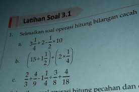Contoh Soal Operasi Hitung Bilangan Bulat Dan Pecahan Kumpulan Soal Pelajaran 8