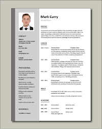 Professionally written free cv examples that demonstrate what to include in your curriculum vitae and how to structure it. Security Guard Cv Sample