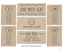 Wedding Seating Chart Template Printable Header Signs And