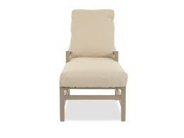 This furniture unit is a long chair with an angled back at one side, providing support for the body. Casual Chaise Lounge In Beige Mathis Brothers Furniture