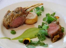 Herbs Crusted Lamb Rack With Buttery Pea Puree And Fondant Potato Pureed Food Recipes Lamb Recipes Fondant Potatoes