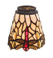 Minkaaire 4 glass shade for ceiling fan light kit. Ceiling Fan Light Shades Replacements Dragonfly Design