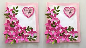 Card making is a great craft. How To Make A Card For Mother S Day Beautiful Handmade Greeting Card Card Making Ideas Youtube