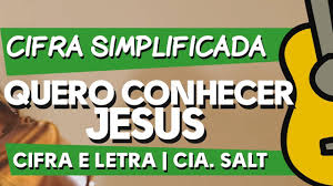 Find the latest music here that you can only hear elsewhere or download here. Quero Conhecer Jesus Cifra