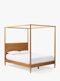 Clearance from floor to underside of. West Elm Mid Century Canopy Bed Frame Double Fsc Certified Eucalyptus Acorn