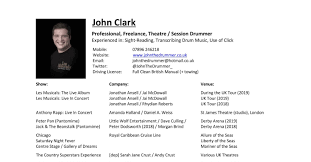 I have a clothing business and am also a politician. Cv John Clark Drummer Pdf Docdroid