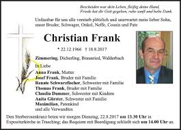 A paradigm shift is necessary. Traueranzeigen Von Christian Frank Mittelbayerische Trauer