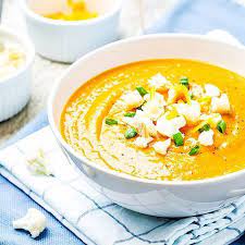 einfache low carb blumenkohl karotten suppe blumenkohlsuppe suppen rezept vegetarisch rezepte