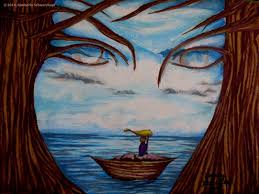 Surreal Face Oil Pastel On Paper By Kimberly Schwarzkopf Optical Illusions Art Illusion Art Illusion Paintings