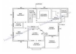 3 Bedroom With Attached Big Bathroom On First Floor Plan With Dimensions In 2000 Sq Feet And Appro Kerala House Design Indian House Plans 4 Bedroom House Plans