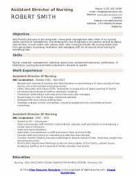 Assistant Director Of Nursing Resume Samples Qwikresume