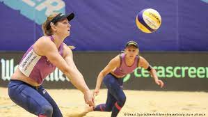 Search only for womens beach volleyball uniforms German Beach Volleyball Duo Shun Qatar Over Bikini Ban News Dw 23 02 2021