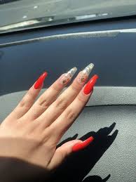 These glam nail designs will have your fingers looking fashionable in no time. 40 The Untold Story About Valentines Day Nails Acrylic Coffin Red You Need To Read Or Be Left Out 73 Inspirabytes Com Gold Acrylic Nails Red Acrylic Nails Clear Acrylic Nails