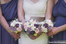24 wedding bouquet ideas & inspiration (peonies, dahlias, lilies). Romantic Sola Flower Wedding Bouquet Ivory Blush Purple Bridesmaid B Curiousfloral